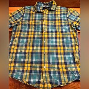 Men’s Medium American Eagle button down short sleeve shirt vintage fit